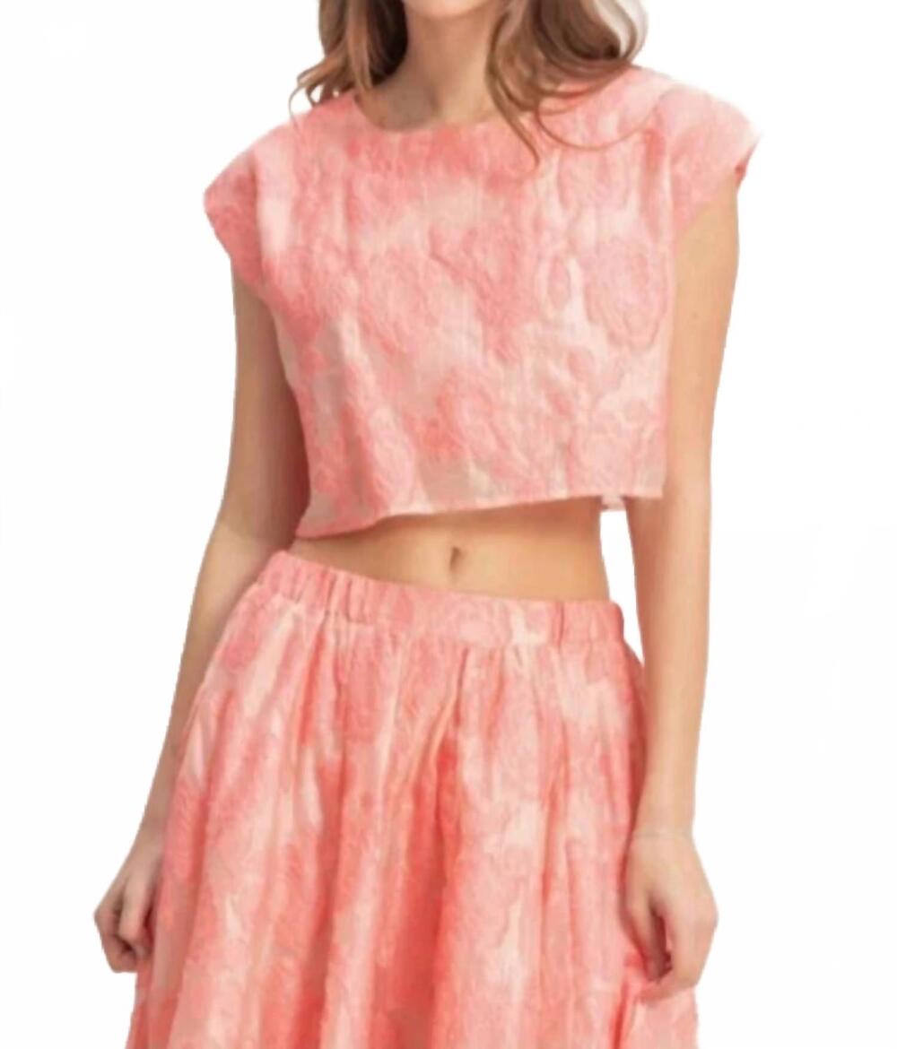 NEW HYFVE flora affair jacquard set in coral